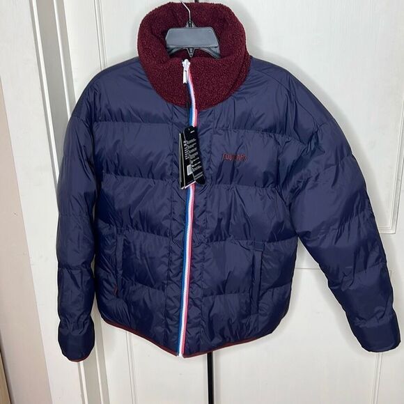 Fourlaps Women’s Polar Quilted Reversible Sherpa Jacket Burgundy/Smoke Nwt Small - Picture 1 of 11